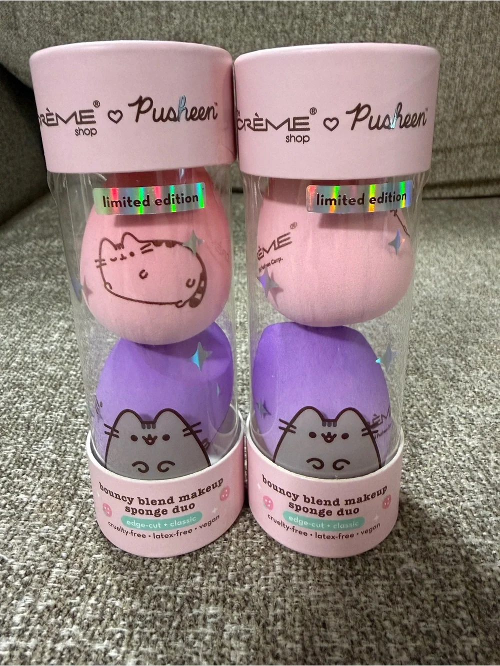 Crème x Pusheen Bouncy Blend Makeup Sponge Duo - Pink & Purple